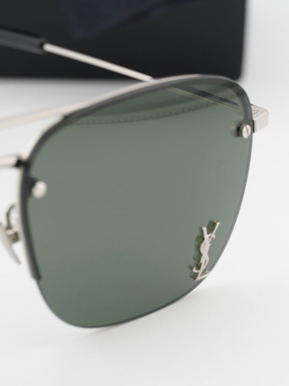 Saint Laurent SL309M 006 Aviator Sunglasses - Silver\Grey - Picture 5 of 10